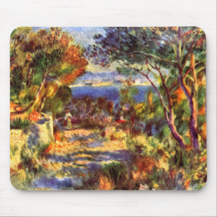 L'Estaque by Pierre Renoir, Vintage Impressionism Mouse Mat