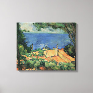 L'Estaque With Red Roofs - Paul Cezanne - c1883 Canvas Print