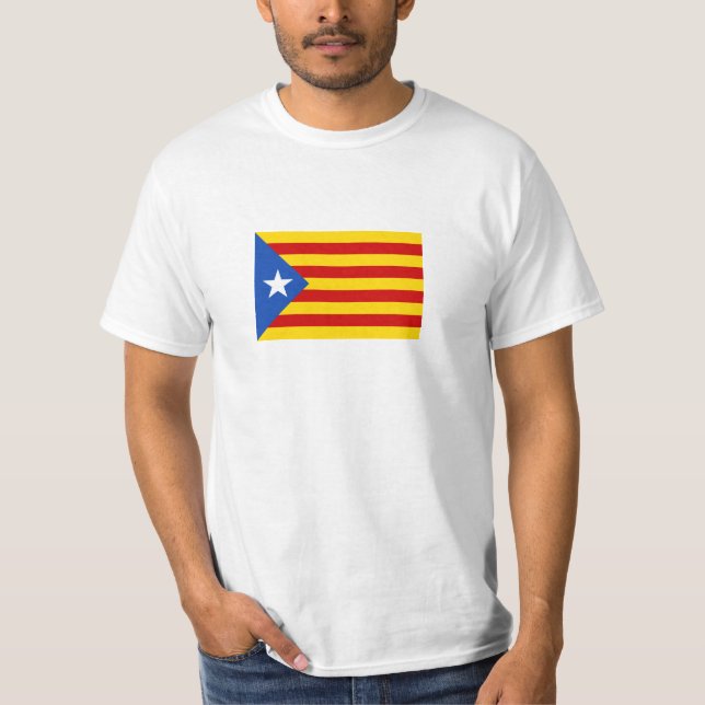 L'Estelada Blava Catalan Independence Flag T-Shirt (Front)