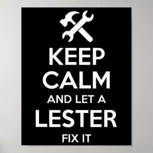Lester Funny Surname Birthday Family Tree Reunion  Poster