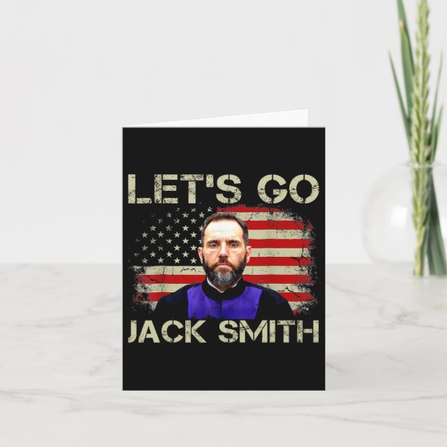 Let39s Go Jack Smith American Flag Summer  Card (Front)