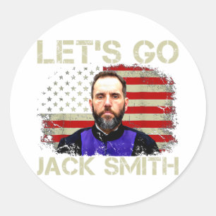 Let39s Go Jack Smith American Flag Summer  Classic Round Sticker