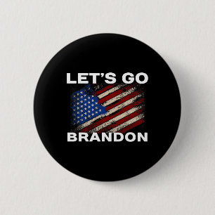 Let#39;s Go Brandon Flag Joe Biden Donald Trump Pa 6 Cm Round Badge