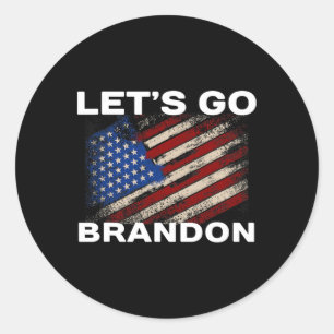 Let#39;s Go Brandon Flag Joe Biden Donald Trump Pa Classic Round Sticker