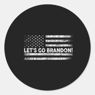 Let#39;s Go Brandon Joe Biden Chant Impeach Biden Classic Round Sticker