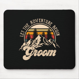 Let Adventure Begin Groom Couples Matching Wedding Mouse Mat