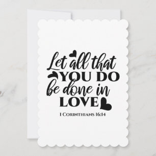 Let All Be Done in Love - 1 Cor 16:14 Holiday Card