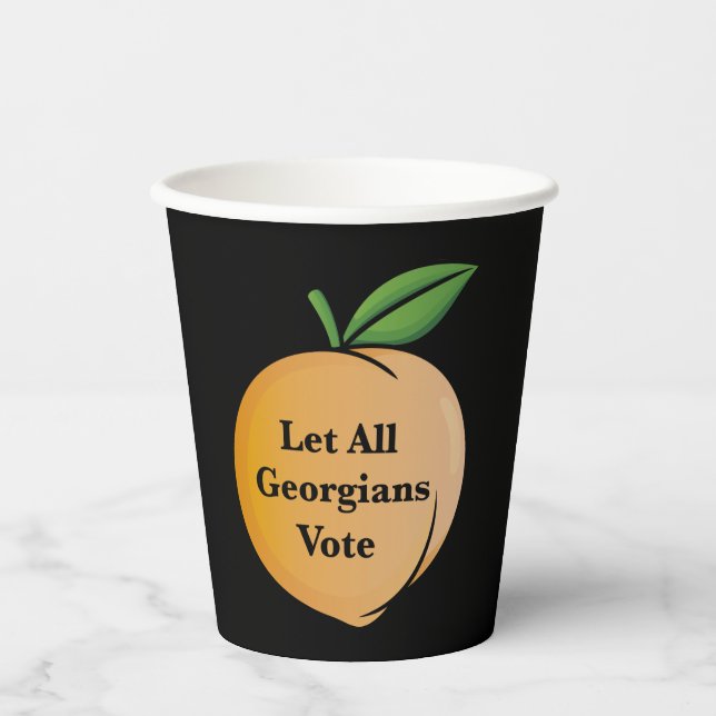 Let All Georgians Vote Paper Cups (Front)