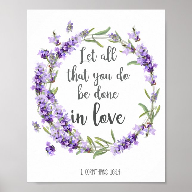 Let All That You Do Be Done in Love Bible Verse Poster (Front)