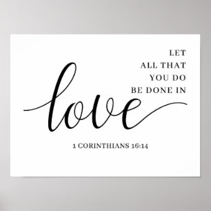 Let all you do be done in love poster