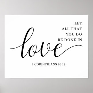 Let all you do be done in love poster