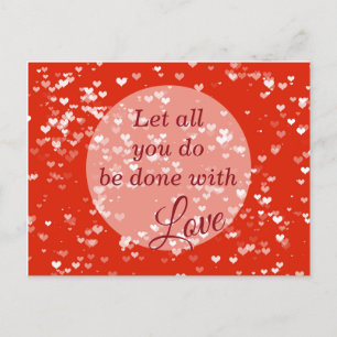 Let All You Do Be Done with Love 1 Corinthians 13 Postcard