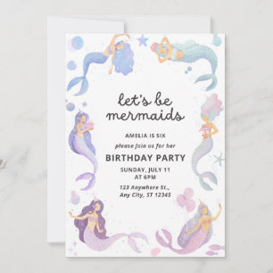 Let be Mermaids  Invitation