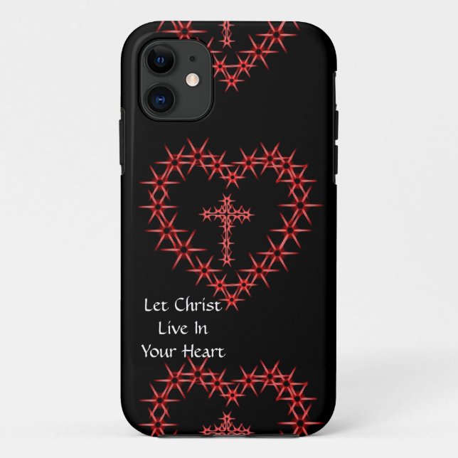 LET CHRIST LIVE IN YOUR HEART Case-Mate iPhone CASE (Back)