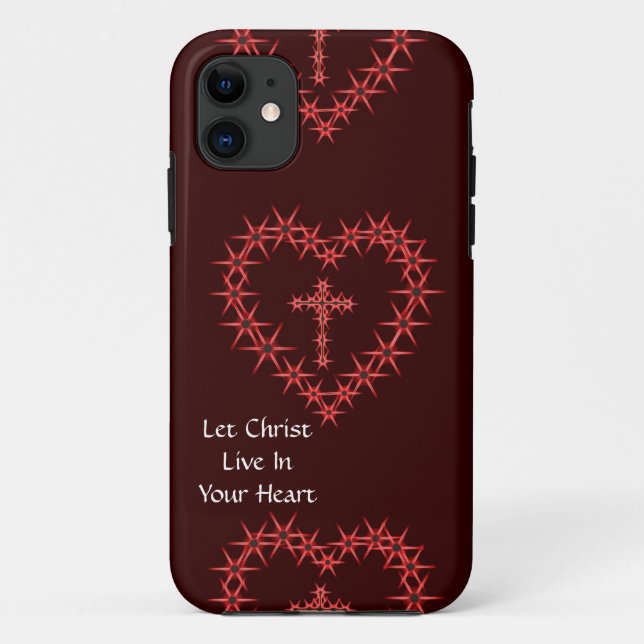 LET CHRIST LIVE IN YOUR HEART Case-Mate iPhone CASE (Back)