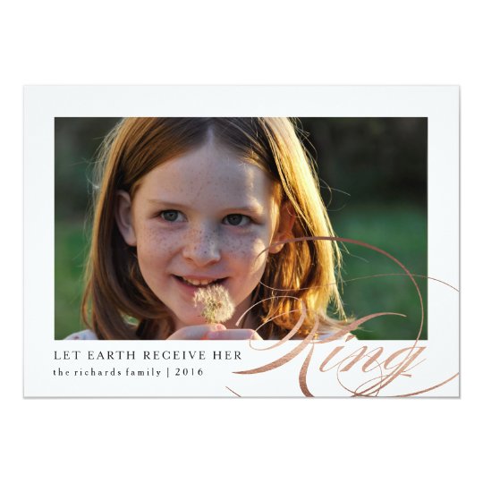 Let Earth Receive Her King Religious Photo Card