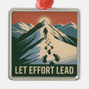 Let Effort Lead Metal Tree Decoration