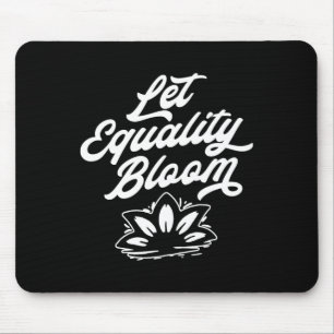 Let Equality Bloom Retro Lotus Flower Pride Graphi Mouse Mat
