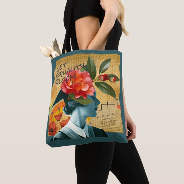 Let Equality Bloom Tote Bag (Close Up)