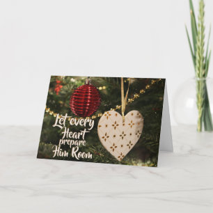 Let every Heart Prepare Him Room, Christmas Carol Card