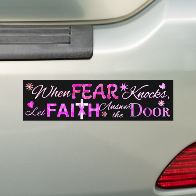 Let FAITH Answer the Door Bumper Sticker (On Car)