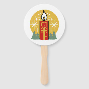 Let Faith Be Your Brightest Star Candle Art Hand Fan