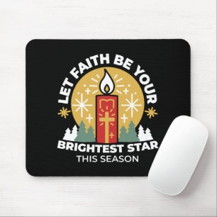 Let Faith Be Your Brightest Star Candle Art Mouse Mat