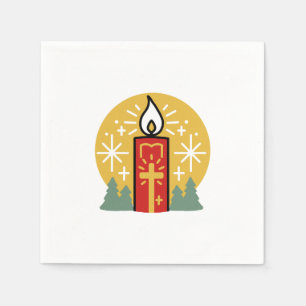 Let Faith Be Your Brightest Star Candle Art Napkin