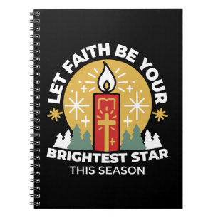 Let Faith Be Your Brightest Star Candle Art Notebook