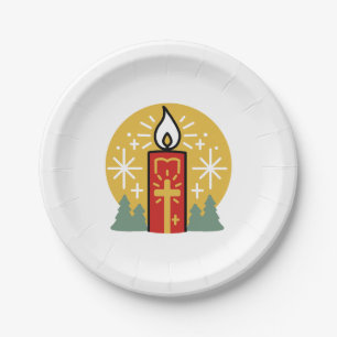 Let Faith Be Your Brightest Star Candle Art Paper Plate