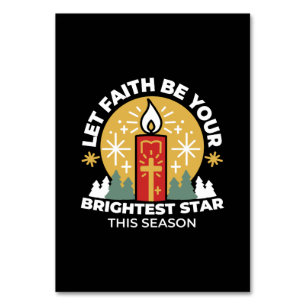 Let Faith Be Your Brightest Star Candle Art Table Number