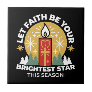 Let Faith Be Your Brightest Star Candle Art Tile