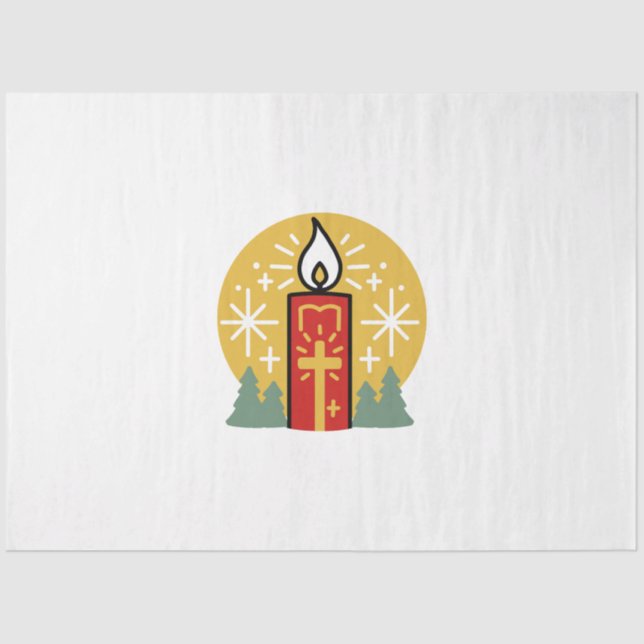 Let Faith Be Your Brightest Star Candle Art Tissue Paper (Front)