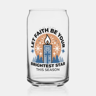 Let Faith Shine Bright: Winter Theme Can Glass