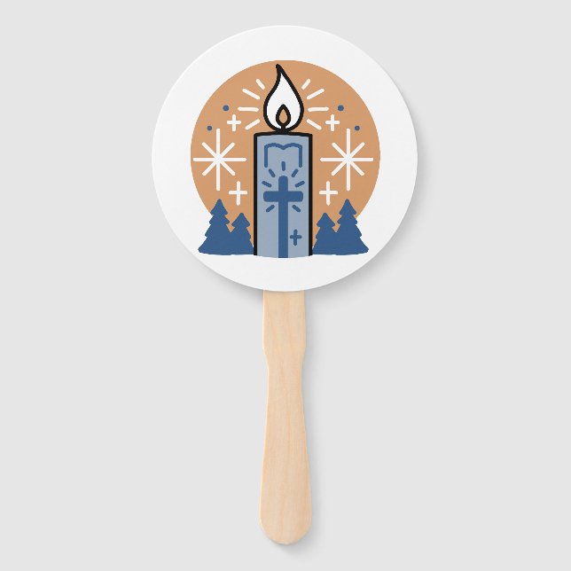Let Faith Shine Bright: Winter Theme Hand Fan (Front)