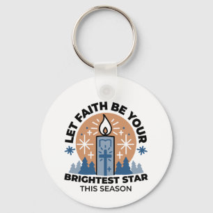 Let Faith Shine Bright: Winter Theme Key Ring