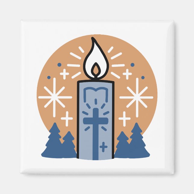 Let Faith Shine Bright: Winter Theme Magnet (Front)