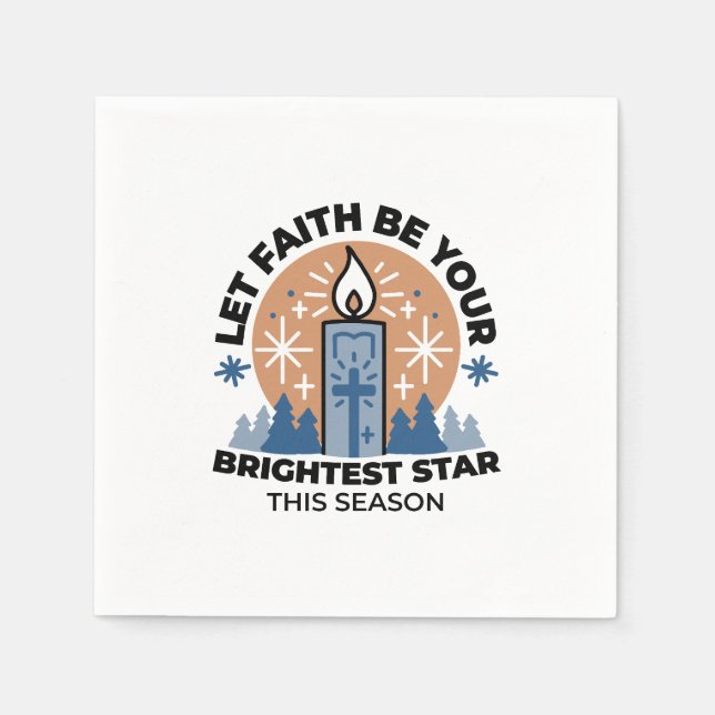 Let Faith Shine Bright: Winter Theme Napkin (Front)