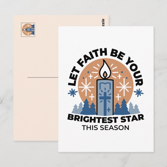 Let Faith Shine Bright: Winter Theme Postcard (Front/Back)
