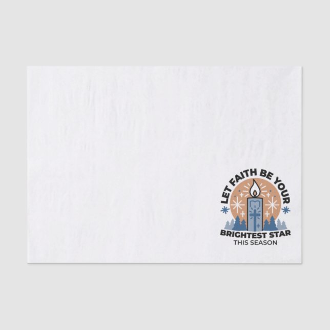 Let Faith Shine Bright: Winter Theme Tissue Paper (Front)