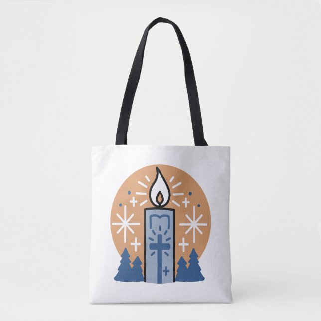 Let Faith Shine Bright: Winter Theme Tote Bag (Front)