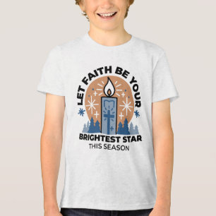Let Faith Shine Bright: Winter Theme Tri-Blend Shirt