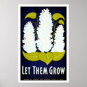 Let Flower Grow 1938 WPA Poster