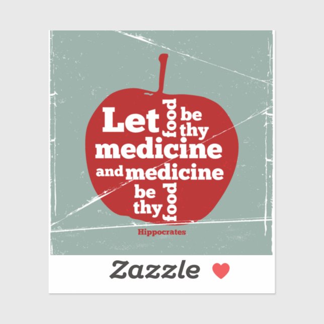 Let food be by medicine Hippocrates quote (Sheet)
