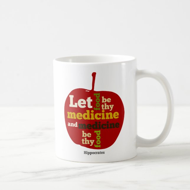 Let Food be thy Medicine APPLE Coffee Mug (Right)