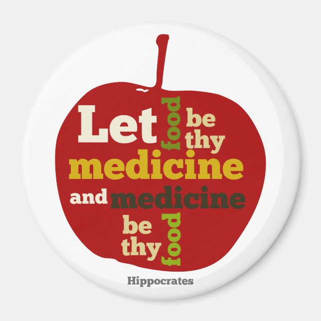 Let Food be thy Medicine...Hippocrates Magnet (Front)