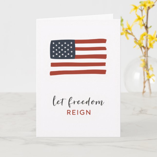 Let Freedom Reign Card (Yellow Flower)