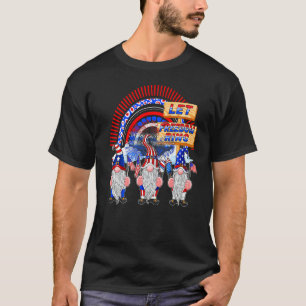 Let Freedom Ring 4th Of July 'merica Gnomes Usa Fl T-Shirt
