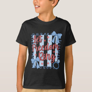 Let Freedom Ring 4th Of July Retro American Bride T-Shirt