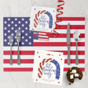 Let Freedom Ring Fourth of July Party Napkin